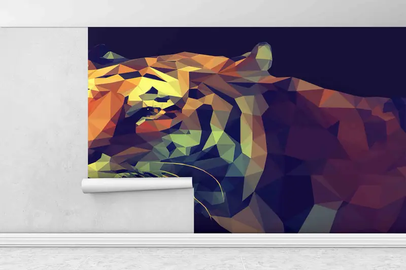 Wildlife Wallpaper, Animal Wall Painting, Patterns And How To, Tiger Illustration Wall Decor, Modern Digital Paper, 3D Paper Wall Art, - 1