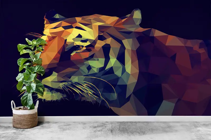 Wildlife Wallpaper, Animal Wall Painting, Patterns And How To, Tiger Illustration Wall Decor, Modern Digital Paper, 3D Paper Wall Art, - 8