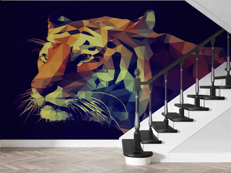 Wildlife Wallpaper, Animal Wall Painting, Patterns And How To, Tiger Illustration Wall Decor, Modern Digital Paper, 3D Paper Wall Art, - 5
