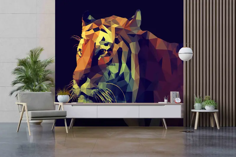 Wildlife Wallpaper, Animal Wall Painting, Patterns And How To, Tiger Illustration Wall Decor, Modern Digital Paper, 3D Paper Wall Art, - 4