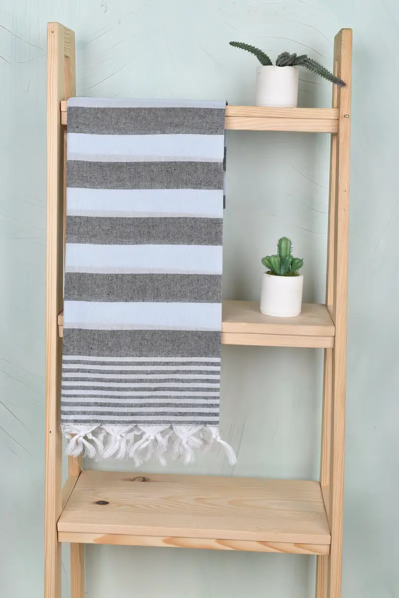 Bridesmaid Gift Towel, 68x36 Cotton Striped Towel, Gift For Him, Bridal Shower Gifts, Beach Towel Monogram, Monogram Beach Towel, Best Wedding Gift - 8