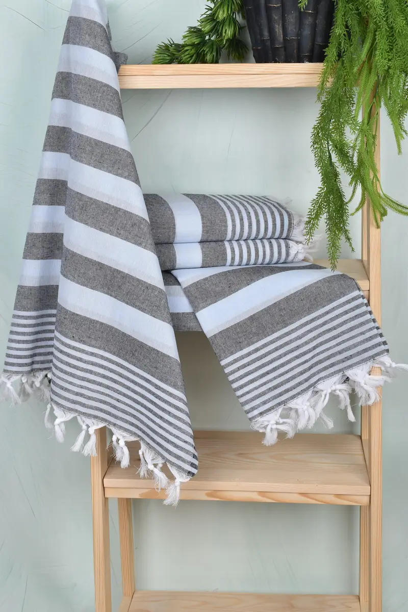 Bridesmaid Gift Towel, 68x36 Cotton Striped Towel, Gift For Him, Bridal Shower Gifts, Beach Towel Monogram, Monogram Beach Towel, Best Wedding Gift - 6