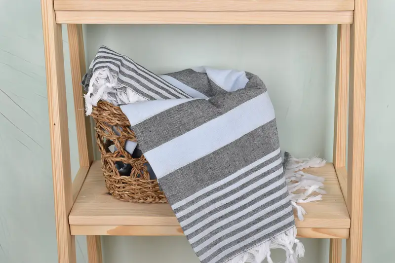Bridesmaid Gift Towel, 68x36 Cotton Striped Towel, Gift For Him, Bridal Shower Gifts, Beach Towel Monogram, Monogram Beach Towel, Best Wedding Gift - 4