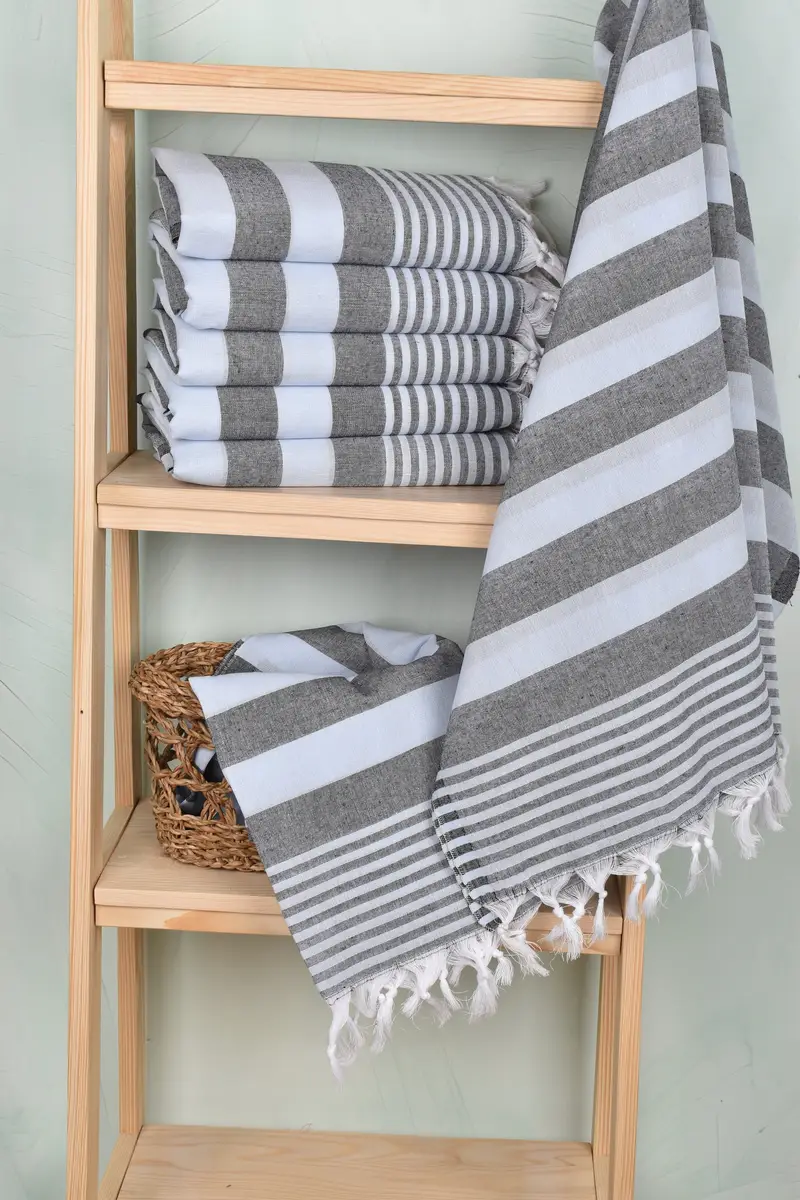 Bridesmaid Gift Towel, 68x36 Cotton Striped Towel, Gift For Him, Bridal Shower Gifts, Beach Towel Monogram, Monogram Beach Towel, Best Wedding Gift - 3