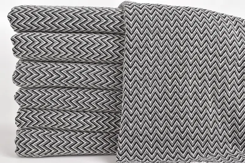 Gift For The Home Decor, Home Gift, Halloween Blanket, 76x64 Cotton Zig zag Towel, Bridesmaid Gifts, Bridal Shower Gift, Boho Throw Blankets - 2