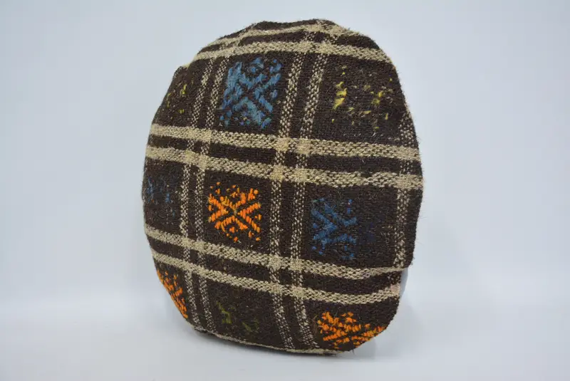 Sustainable Pillow Cover, 20x20 Brown Cushion, Vintage Kilim Throw Pillow, Cushion, Custom Cushion, Vintage Kilim Pillow, Antique Pillows - 4