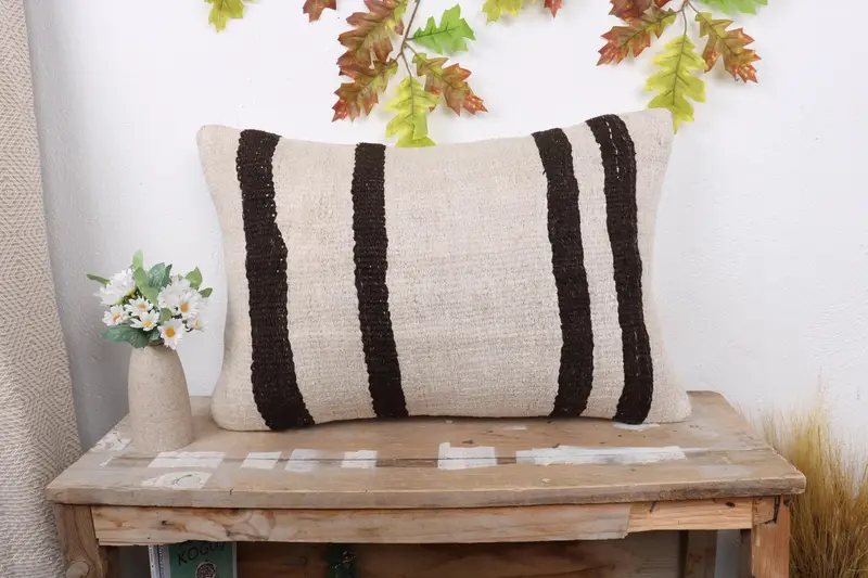 Pillow for Couch, Rustic Pillow Sham, 16x24 White Pillow Case, Wholesale Pillow Cover, Vintage Kilim Pillow, Pillow Case, Kilim Pillow - 1
