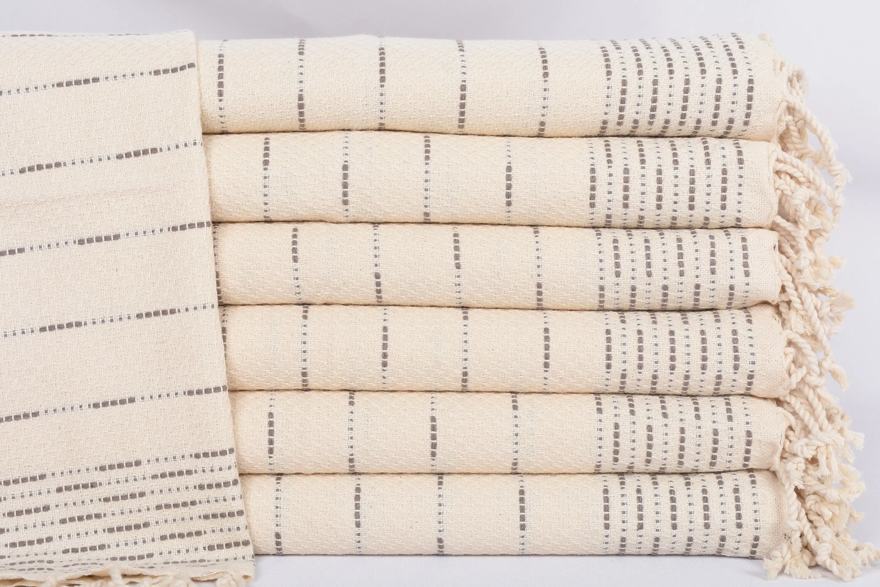 Brown Striped Design Dish Towel, Kitchen Towel, 36x18 Inches - 1
