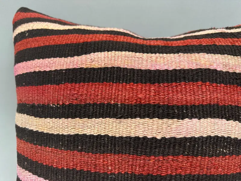 18x18 Red Cushion Case, Gift Pillow, Throw Kilim Pillow, Pillow for Couch, One Of A Kind Cushion Cover, Pillow Case, Bolster Throw Cushion Case - 5