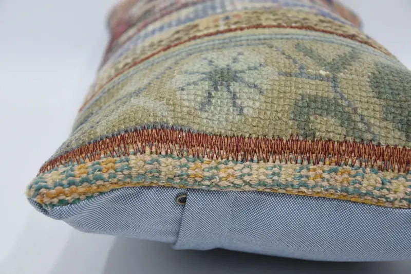12x24 Red Cushion, Pillow Case, Vintage Throw Cushion Case, Vintage Kilim Pillow, Ethnical Kilim Rug Pillow, Throw Kilim Pillow - 5
