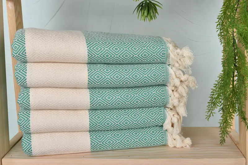 Large Beach Towel Personalized, Lightweight Turkish towel, Spa Gift Towel, Personalized Gift, Gift For Mom, 70x40 Cotton Diamond Towel, Gift For Him - 2