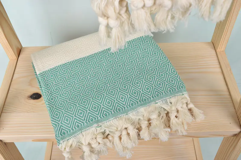 Large Beach Towel Personalized, Lightweight Turkish towel, Spa Gift Towel, Personalized Gift, Gift For Mom, 70x40 Cotton Diamond Towel, Gift For Him - 5