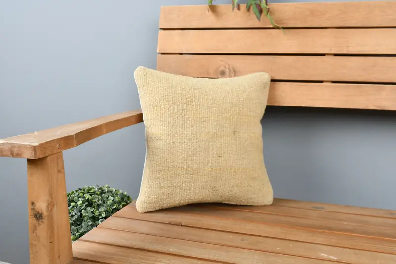 Bohemian Cushion Cushion Cover, Cushion Cover, Home Decor Pillow, 12x12 Bronze Cushion Cover, Antique Pillows, Ethnical Kilim Rug Pillow - 1