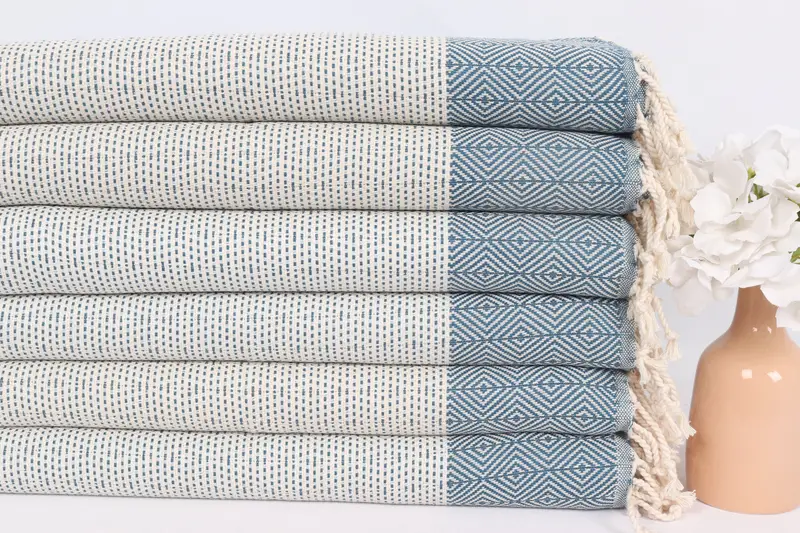 Turkish Tea Towel, Personalized Kitchen Towel, Monogram Turkish Bath Towel, Wedding Favors, Family Gift, 36x18 Cotton Diamond Towel, Guest Towel - 3