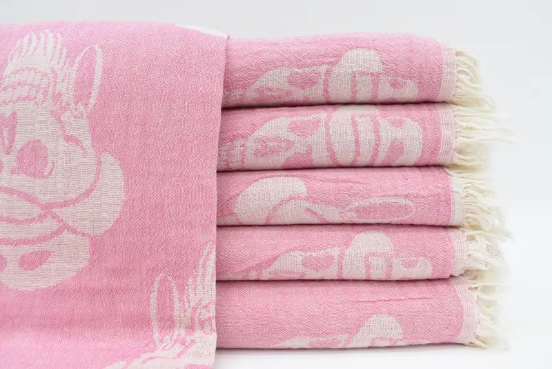 Bridesmaid Gifts Personalized, Turkish towel, Turkish Towel USA, Bachelorette Favors Beach, Beach towel, 70x36 Cotton Skull Patterned Towel - 1