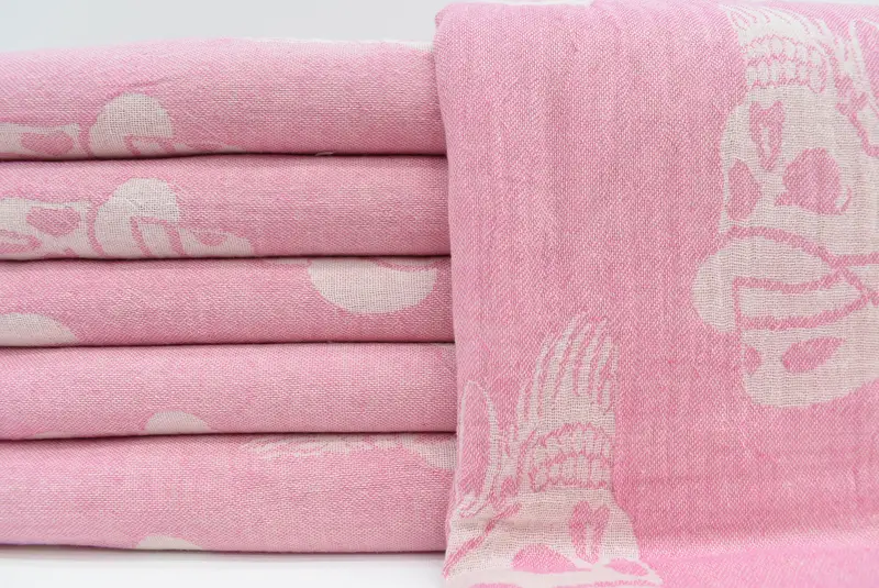 Bridesmaid Gifts Personalized, Turkish towel, Turkish Towel USA, Bachelorette Favors Beach, Beach towel, 70x36 Cotton Skull Patterned Towel - 2