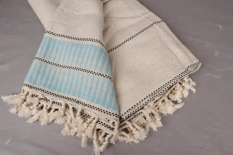 104x96 Cotton Striped Towel, Turkish Cotton Blanket, Tablecloth, Custom Blanket, Housewarming Gift, Christmas Gift Tags, Valentine Day Gift For Her - 8