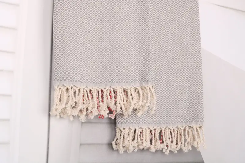 Large Beach Towel Personalized, Housewarming Gift, Organic towel, Gift For Mom, 70x40 Cotton Diamond Towel, Custom Beach Towel, Family Gift Basket - 8