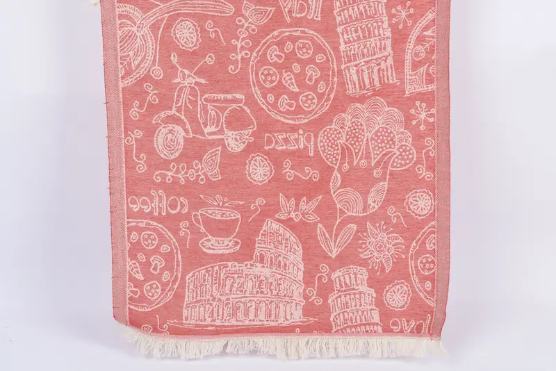 Bachelor Party Gifts, Gym Towel, Kitchen Towel, Turkish Towel Hand Towel, 28x20 Cotton Italian Symbols Design Towel, Monogram Kitchen Towel - 1
