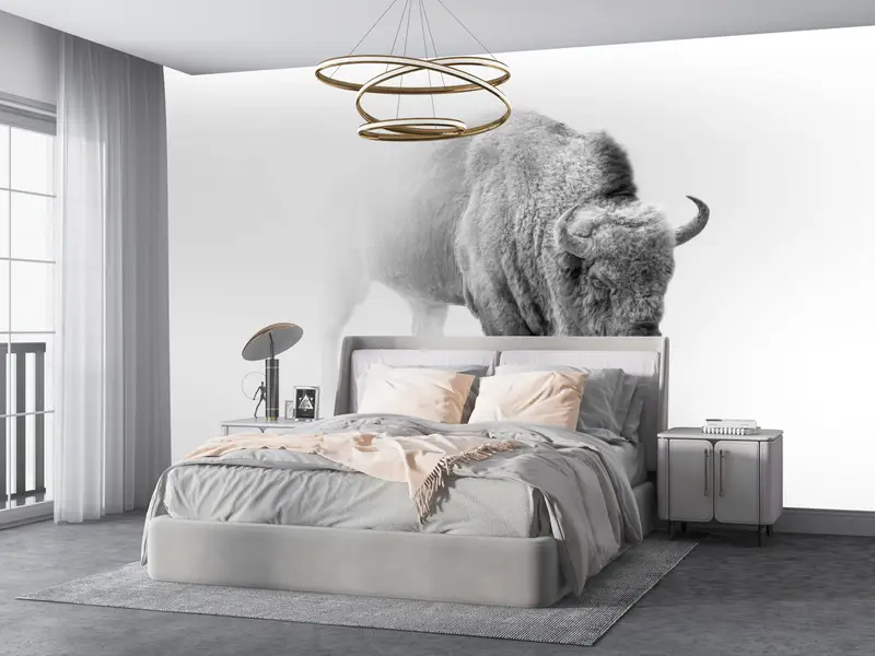 Animal Wall Painting, Man Cave Digital Paper, Buffalo Paper Art, Horned Animal Wall Poster, Modern Wall Decal, Wall Decoration, - 12