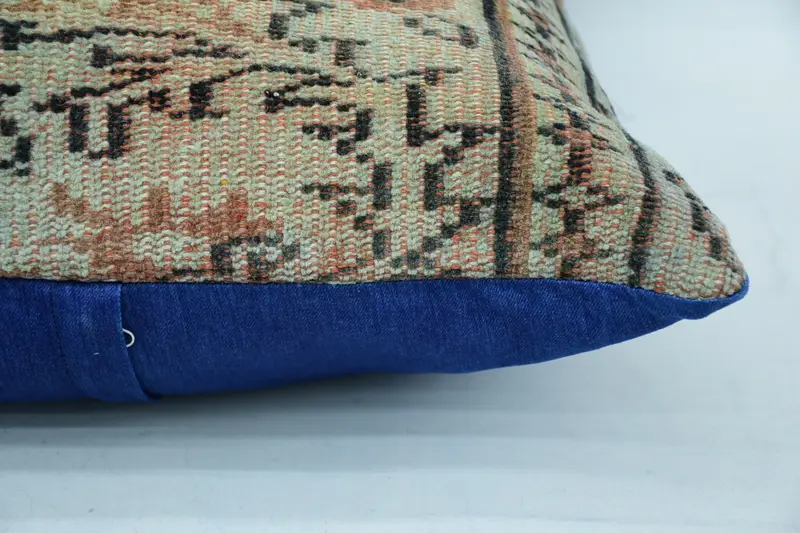 Vintage Kilim Throw Pillow, Turkish Kilim Pillow, 28x28 Beige Cushion, Cushion Cover, Seat Cushion Case, Boho Pillow Sham Cover - 5