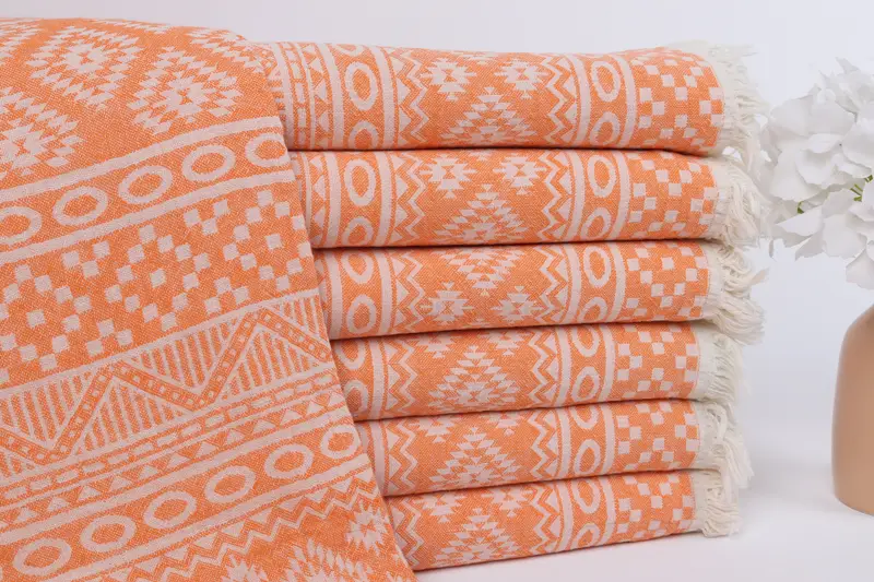 Bachelorette Gifts, Bachelorette Party Gift, Bridal Gifts, Summer Gift, Antibacterial Turkish peshtemal towel, 68x36 Cotton Geometric Towel - 2