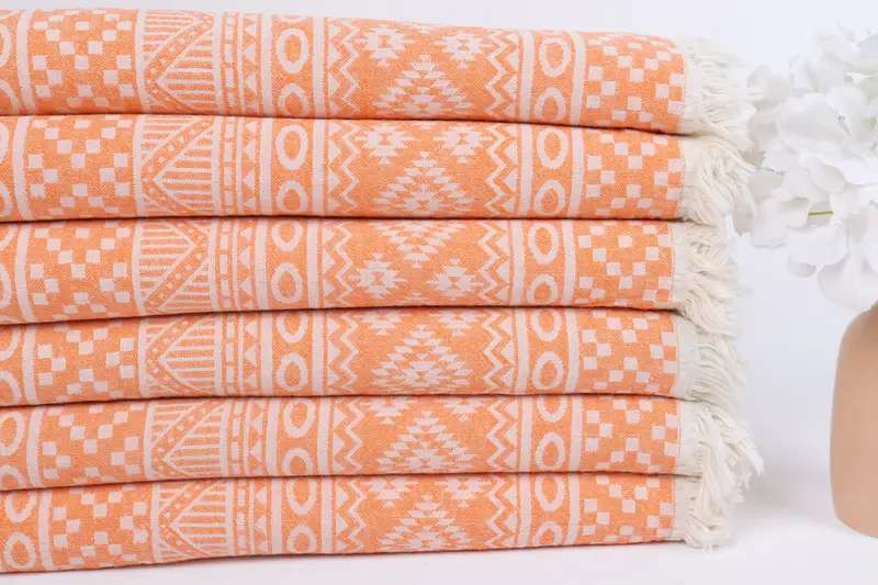 Bachelorette Gifts, Bachelorette Party Gift, Bridal Gifts, Summer Gift, Antibacterial Turkish peshtemal towel, 68x36 Cotton Geometric Towel - 4