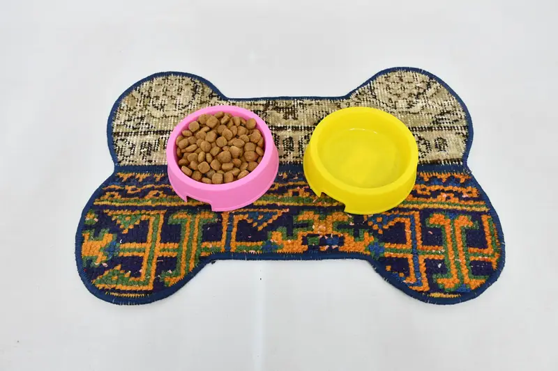 Köpük Dolgulu, Kaymaz Pamuklu Orta Mavi ve Turuncu Evcil Hayvan Matı