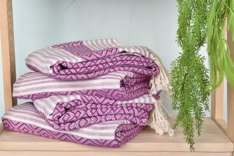 Wedding Gift, Sand-resistant towel, Memorial Gift, 68x40 Cotton Diamond Towel, Turkish fouta towel for outdoor use, Family Gift Basket, Custom Towel - 7