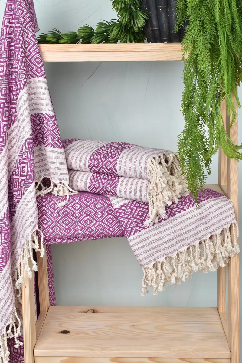 Wedding Gift, Sand-resistant towel, Memorial Gift, 68x40 Cotton Diamond Towel, Turkish fouta towel for outdoor use, Family Gift Basket, Custom Towel - 6