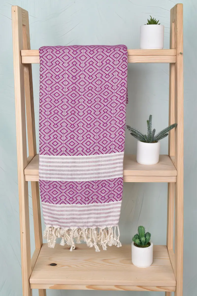 Wedding Gift, Sand-resistant towel, Memorial Gift, 68x40 Cotton Diamond Towel, Turkish fouta towel for outdoor use, Family Gift Basket, Custom Towel - 8