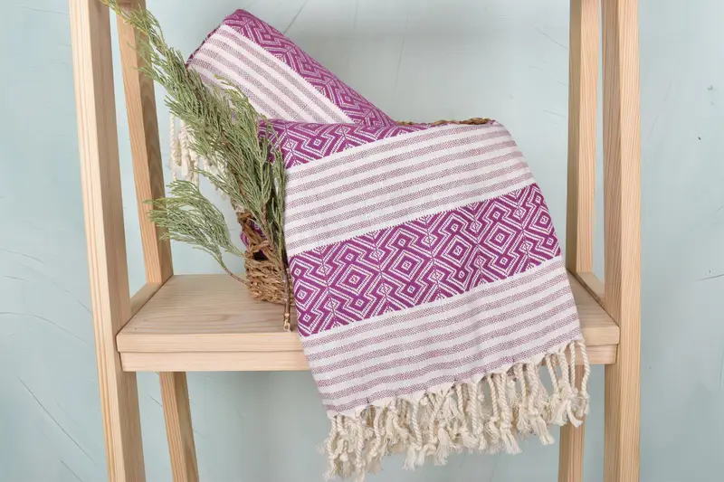 Wedding Gift, Sand-resistant towel, Memorial Gift, 68x40 Cotton Diamond Towel, Turkish fouta towel for outdoor use, Family Gift Basket, Custom Towel - 4