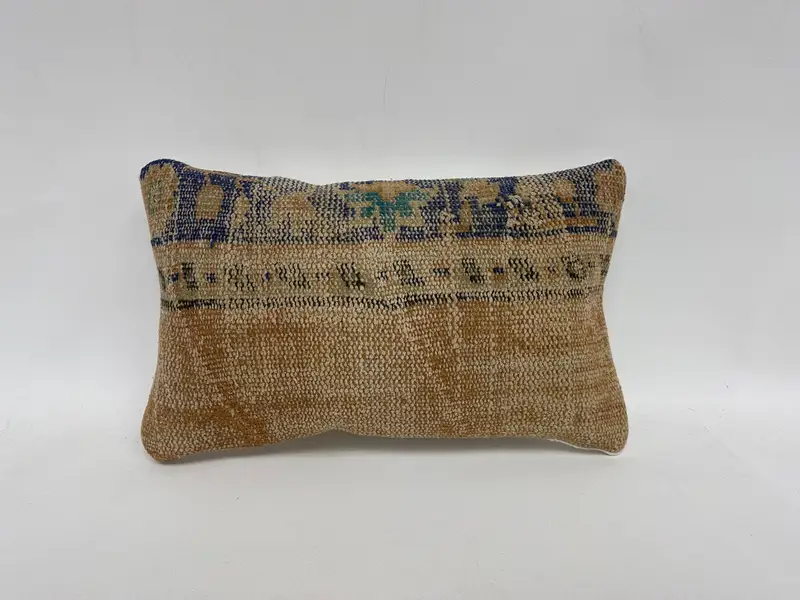 Vintage Kilim Throw Pillow, Car Cushion Cover, Outdoor Throw Pillow Cover, 12x20 Red Pillow Sham, Vintage Kilim Pillow, Gift Pillow, Pillow Sham - 1