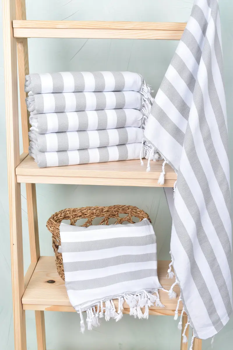 Embroidered Towel, Bridesmaid Favors, Decorative Towel, Towel With Name, 68x36 Cotton Striped Towel, Bachelorette Party Gift, Lightweight towel - 3