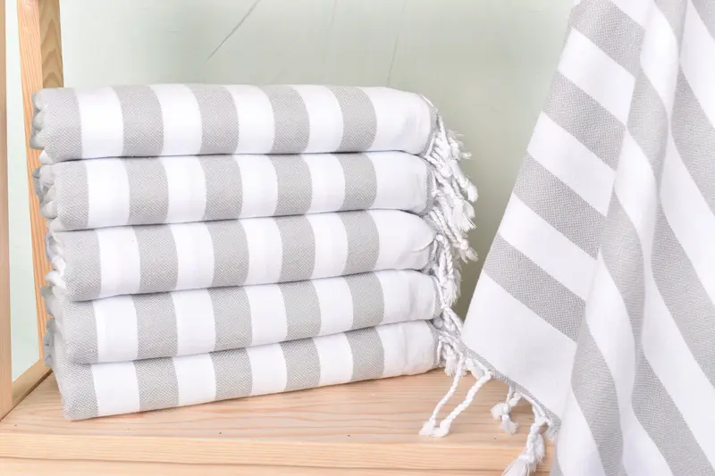 Embroidered Towel, Bridesmaid Favors, Decorative Towel, Towel With Name, 68x36 Cotton Striped Towel, Bachelorette Party Gift, Lightweight towel - 1