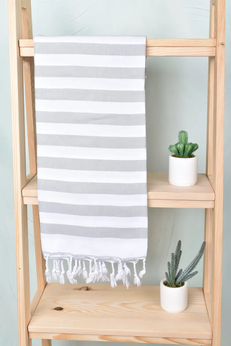 Embroidered Towel, Bridesmaid Favors, Decorative Towel, Towel With Name, 68x36 Cotton Striped Towel, Bachelorette Party Gift, Lightweight towel - 8