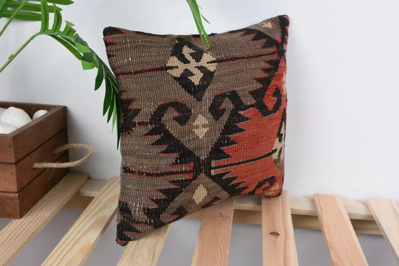 12x12 Red Pillow Sham, Boho Pillow Sham Cover, Personalized Gift Pillow Pillow, Pillow, Antique Pillows, Bohemian Cushion Cushion Cover, Gift Pillow - 4