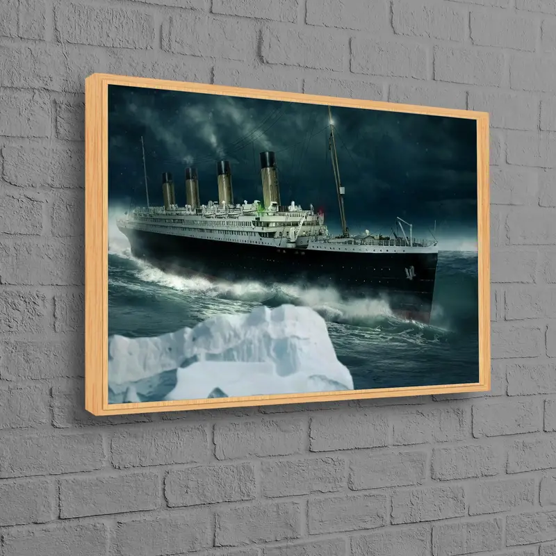 Impresión en lienzo elegante de crucero costero para decoración de oficina