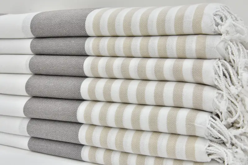 Personalized Turkish Towel, Summer Gift, Antibacterial Turkish peshtemal towel, 70x40 Cotton Striped Towel, Bachelorette Favor, Beach Towel Bulk - 2