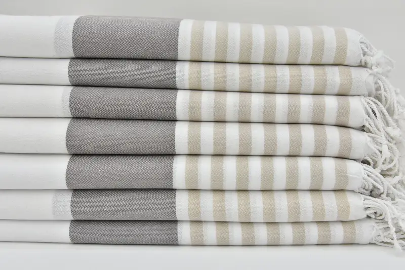 Personalized Turkish Towel, Summer Gift, Antibacterial Turkish peshtemal towel, 70x40 Cotton Striped Towel, Bachelorette Favor, Beach Towel Bulk - 1