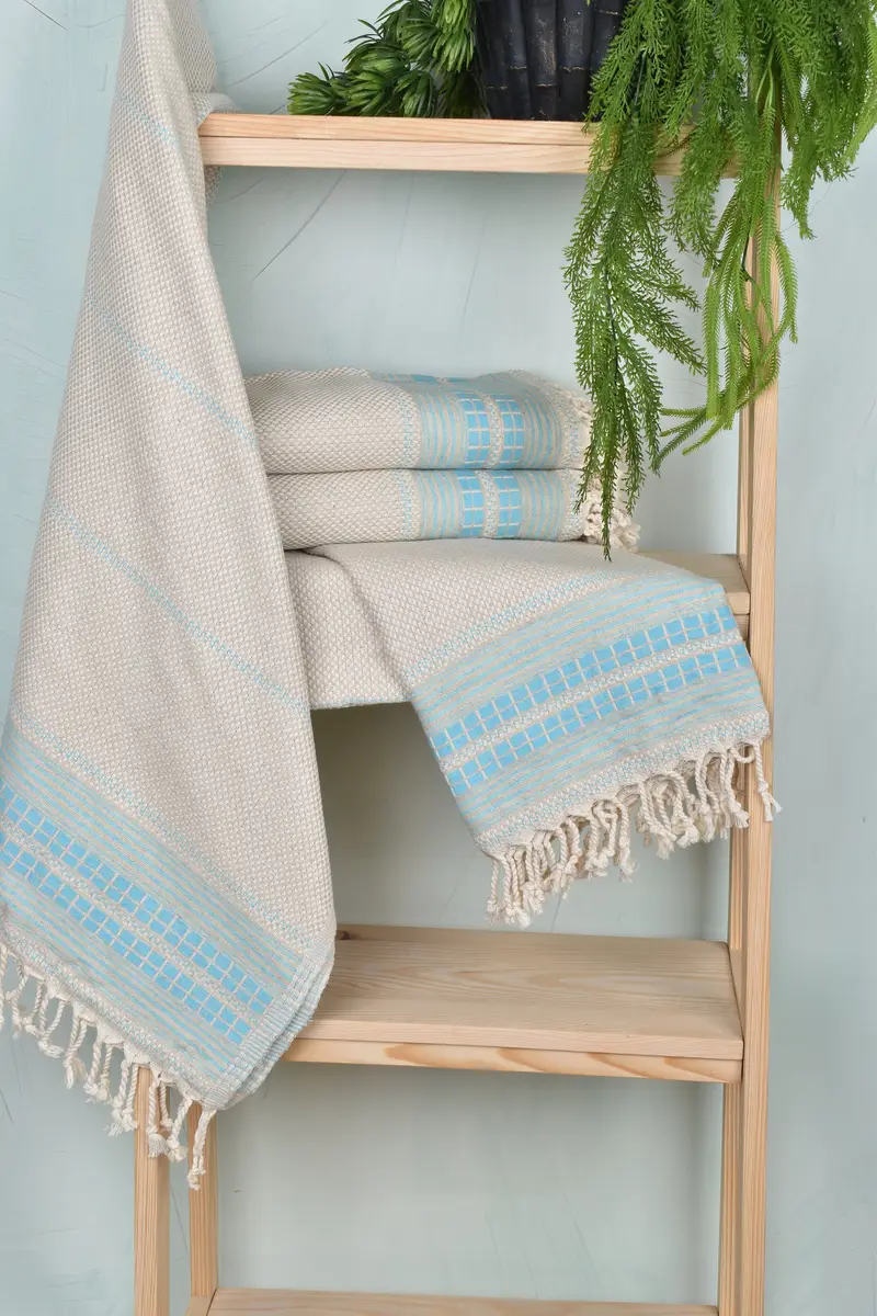 Hammam towel, Luxury Beach Towel, Quick-dry peshtemal, Monogram Towels, 68x40 Linen Striped Towel, Gift For Best Friend, Gym Towel, Best Beach Towel - 6
