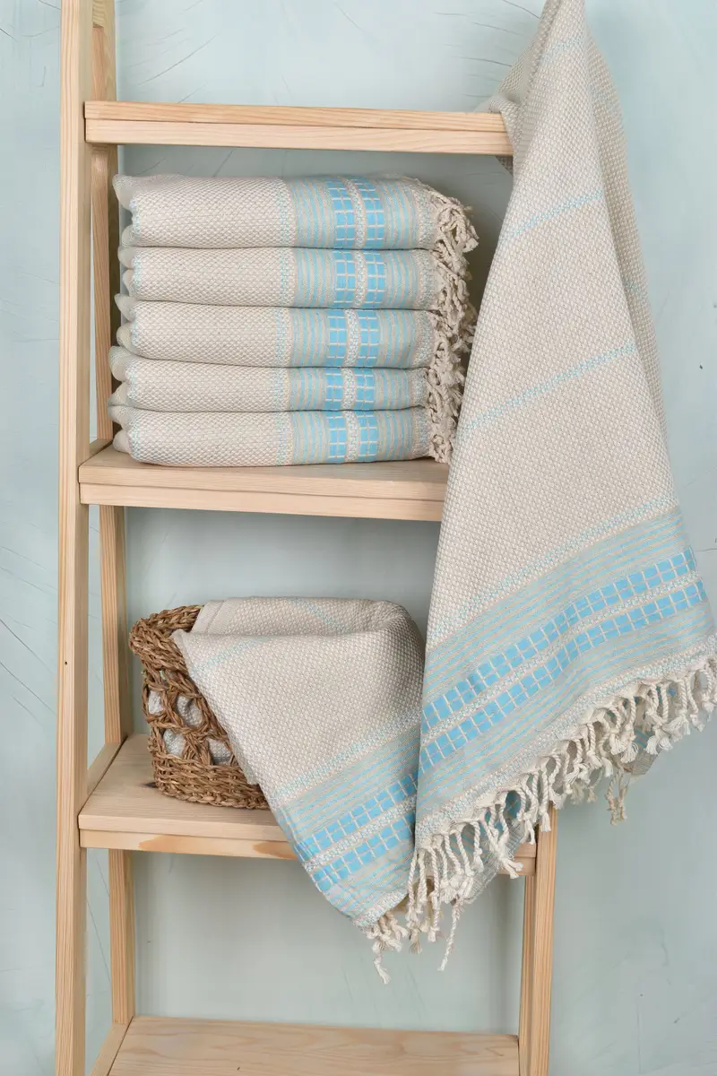 Hammam towel, Luxury Beach Towel, Quick-dry peshtemal, Monogram Towels, 68x40 Linen Striped Towel, Gift For Best Friend, Gym Towel, Best Beach Towel - 3