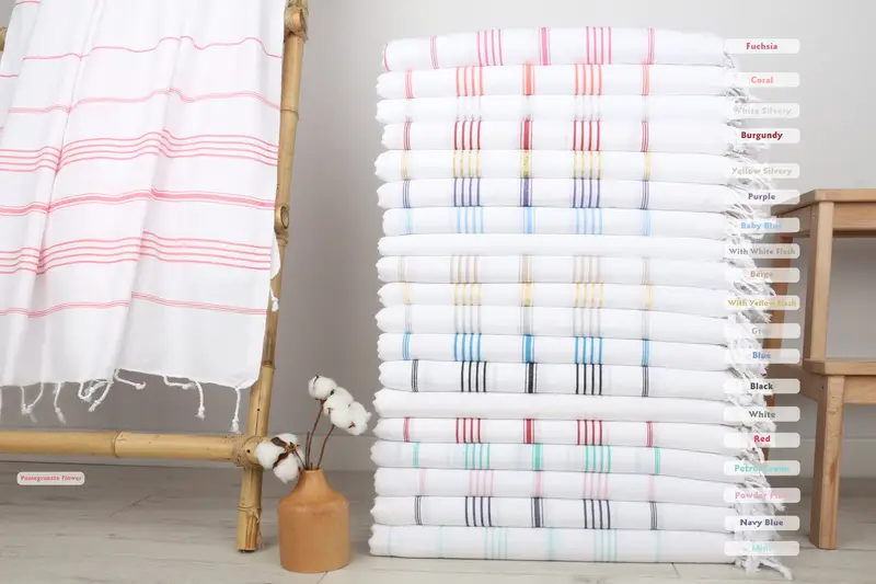 Memorial Gift, 70x40 Cotton Striped Towel, Personalized Gifts, Kids Beach Towel, Guest Towel, Custom Wedding Gift, Personalized Bridesmaid Gift