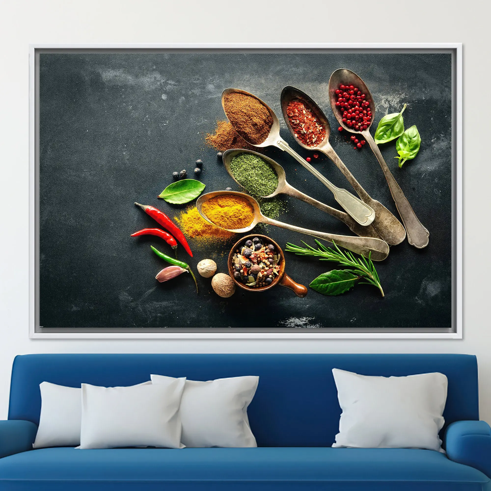 Elegant Indian Spices Canvas: Dining Room Kitchen Decor - 1