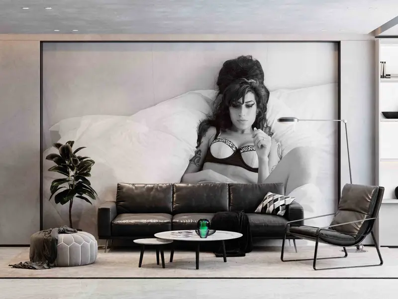 Woman Singer Wall Decals, Decor For Wall, Singer Paper Art, Amy Winehouse Paper Craft, Famous Wall Poster, Wall Covering,Sexy Woman Wall Art - 1