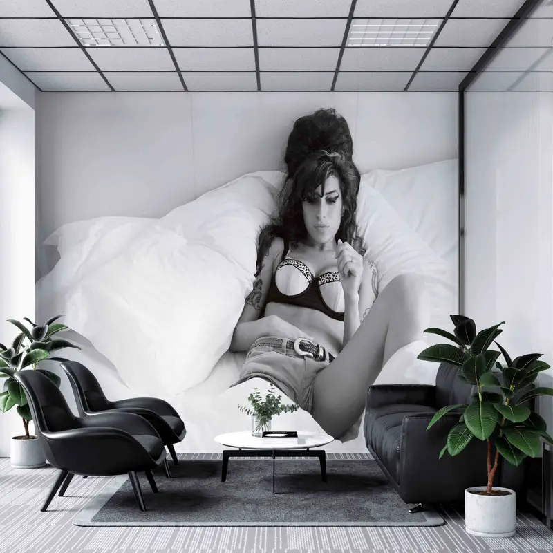 Woman Singer Wall Decals, Decor For Wall, Singer Paper Art, Amy Winehouse Paper Craft, Famous Wall Poster, Wall Covering,Sexy Woman Wall Art - 8