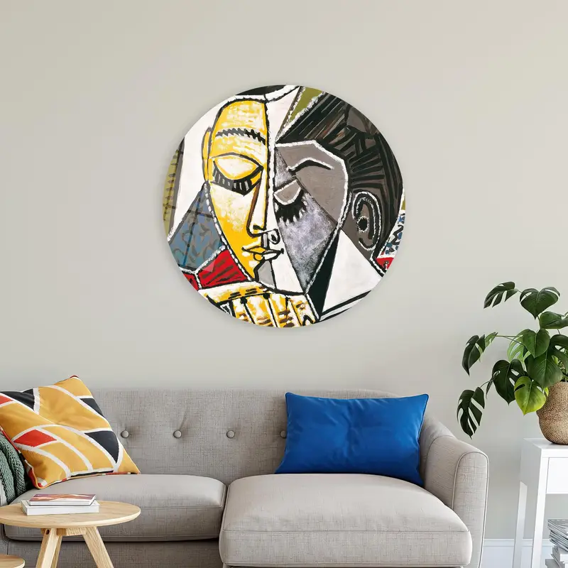 Von Pablo Picasso inspirierter kubistischer Leinwanddruck – moderne Kunst