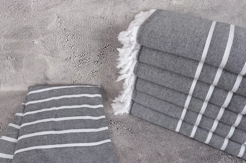 64x40 Cotton Striped Terry Towel, Lightweight Turkish towel, Turkish Towel Set, Gift For Him, Personalized Turkish Towel, Personalize Gift - 2