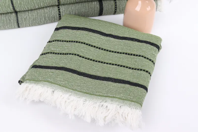 Guest Towel, Bridesmaid Gift, 70x40 Cotton Striped Towel, Custom Towel, Best Friend Gift, Best lightweight Turkish towel for travel USA, Unique Gift - 5