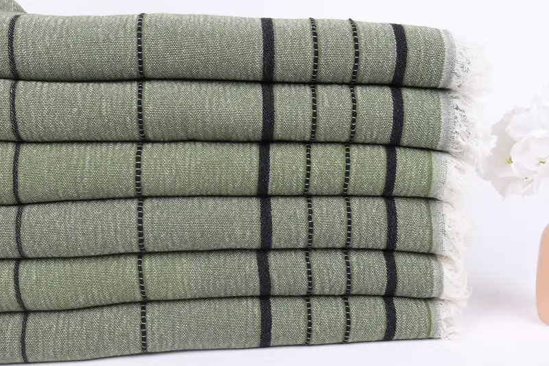 Guest Towel, Bridesmaid Gift, 70x40 Cotton Striped Towel, Custom Towel, Best Friend Gift, Best lightweight Turkish towel for travel USA, Unique Gift - 3